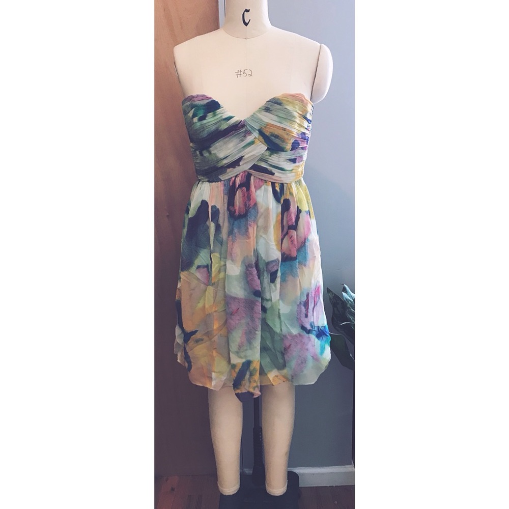 Donna Morgan pleated chiffon dress size 4